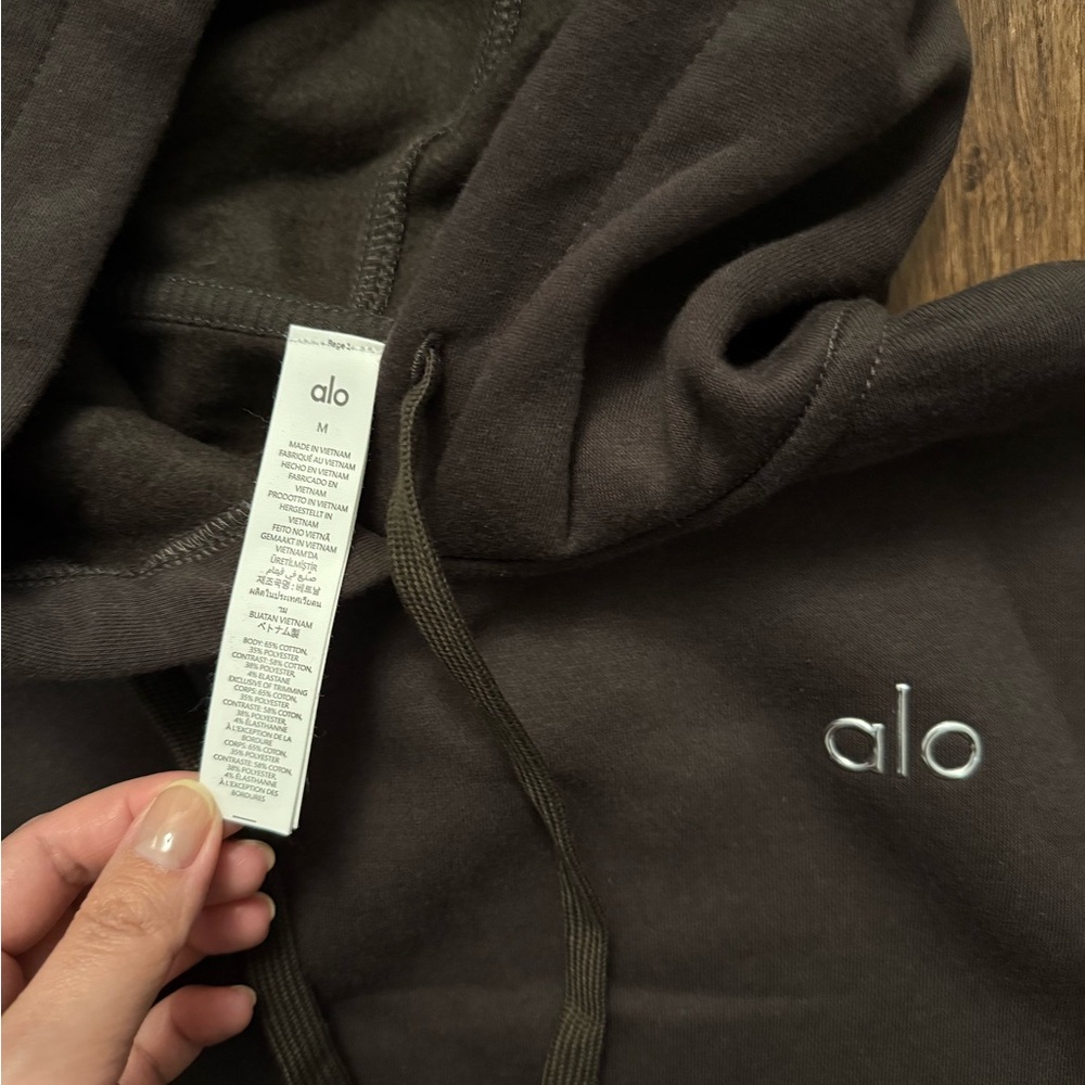 ALO Yoga Accolade Hoodie Espresso - size medium NWT - Picture 6 of 7